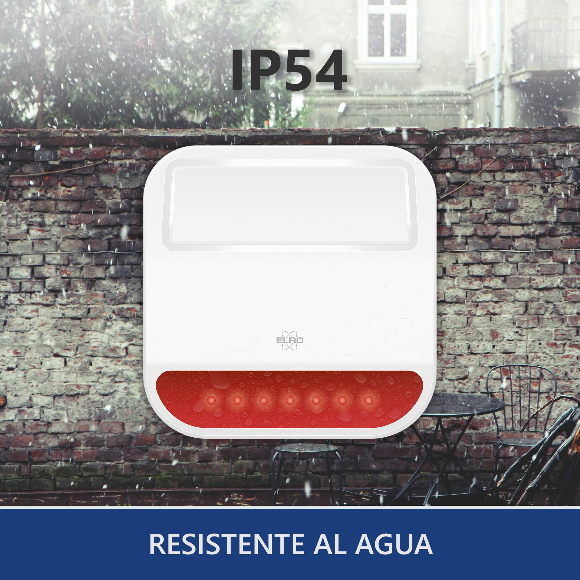 ELRO AS98SRB Sirena Exterior para el Sistema de Alarma Home2 ELRO AS98S