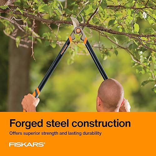 Miniatura 2 de Fiskars Lopper forjado, cortador de ramas de alta resistencia, herramienta de jardinería con hoja reemplazable, 30 pulgadas, negronaranja