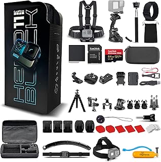 Go Pro HERO11 (Go Pro HERO11) Black - Waterproof Action Camera with 5.3K Ultra HD Video, 27MP Photos, 1/1.9" Sensor, Live Streaming, Webcam, Stabilization + 64GB Card & 50 Piece Accessory Kit