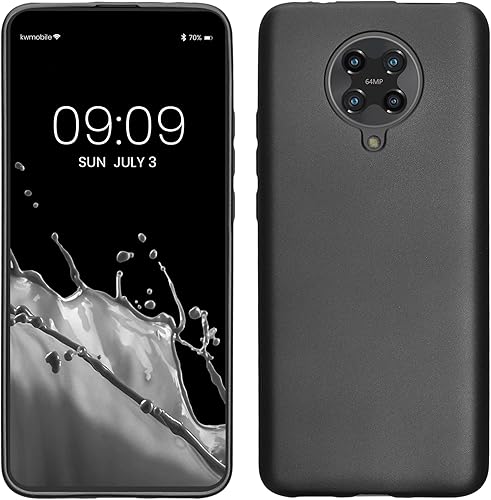 Miniatura 1 de kwmobile Funda compatible con Xiaomi Poco F2 ProRedmi K30 Pro (Zoom) - Funda de silicona TPU metálica suave y delgada - Gris metálico
