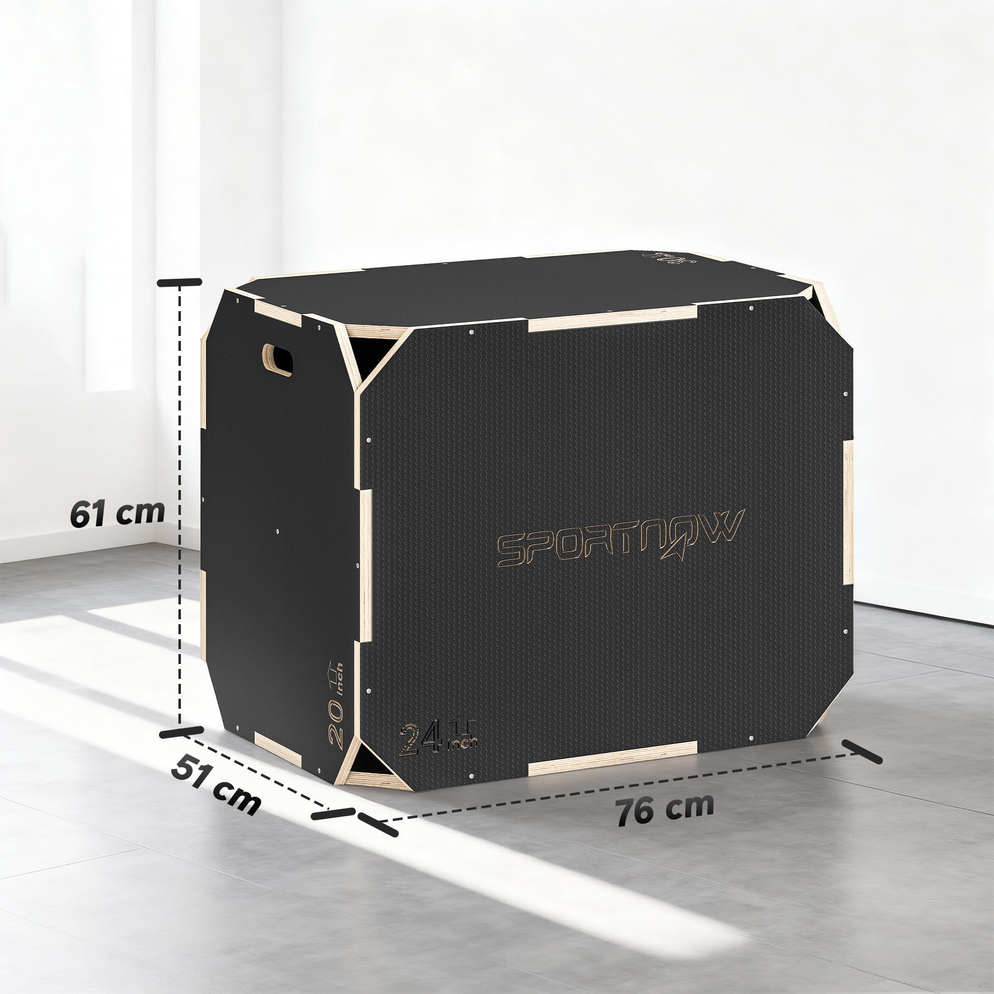 SPORTNOW Plyo Box - Cassetta per Saltare Step up jumpbox Unisex Adulto