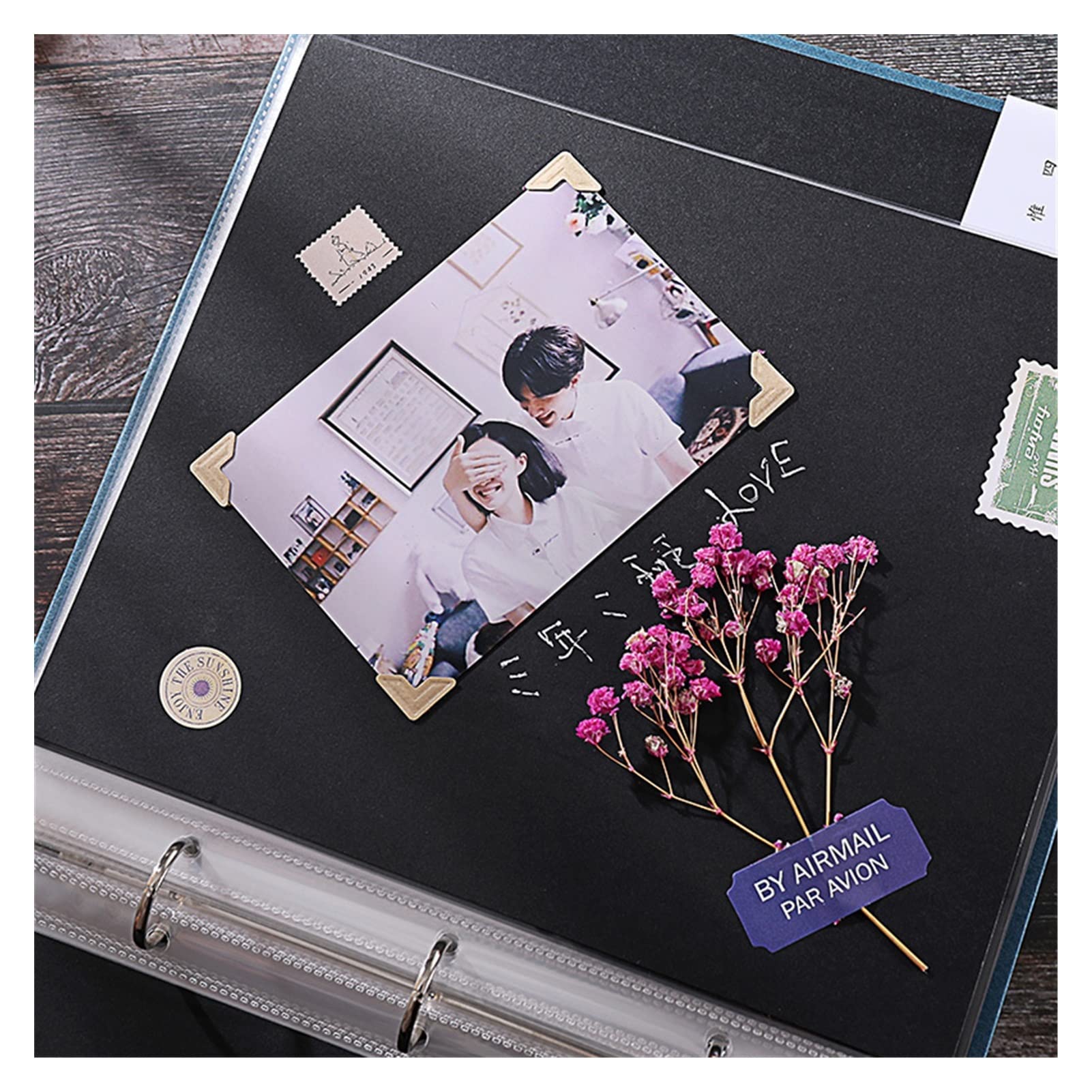 GLigeT Fotoalbum DIY. Paste Scrapbooking Fotoalbum Interstitiale Paar Handcraft Familie Kunst Erinnerungen Foto Album Geschenk Foto Wohnkultur Fotobuch (Color : 06)