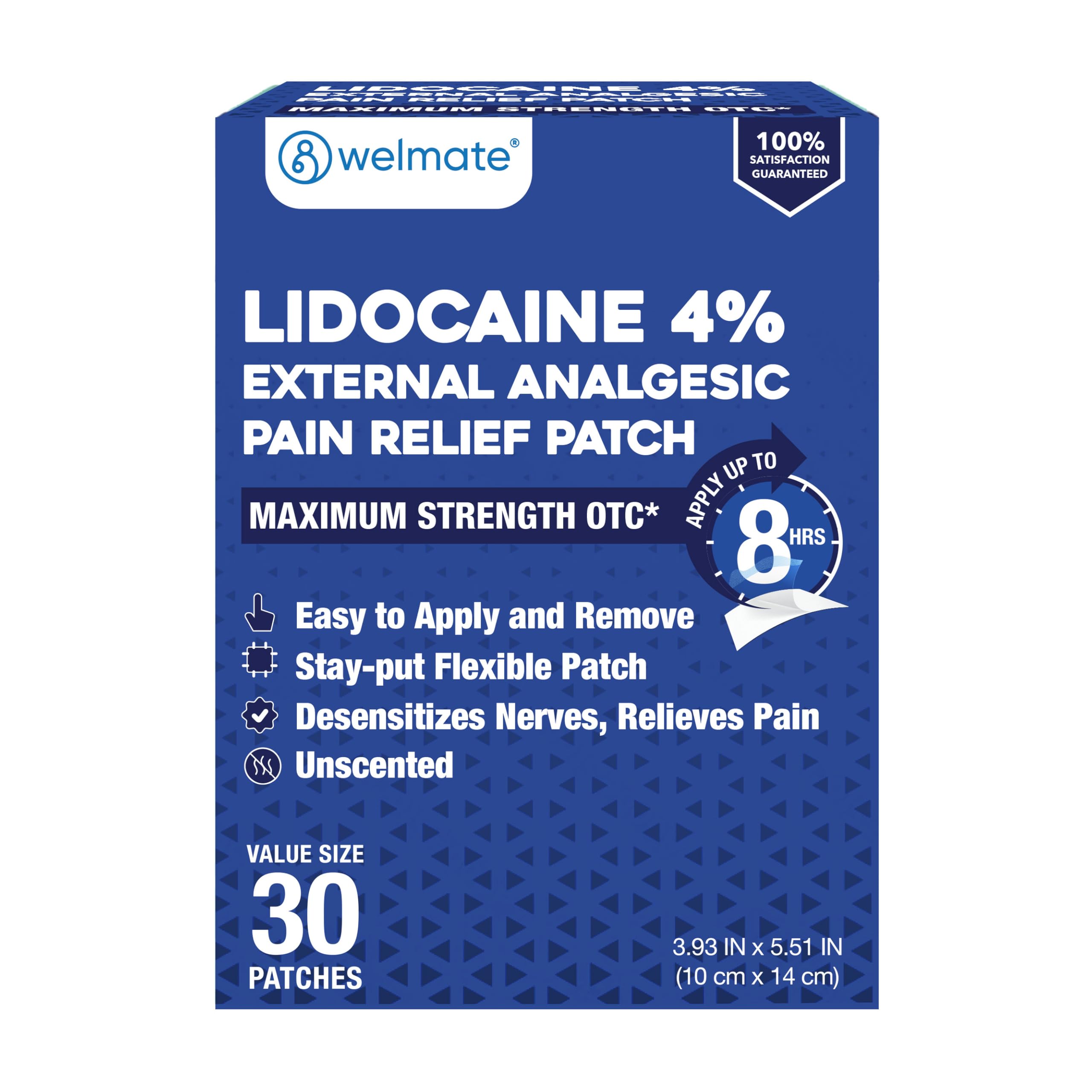 Lidocaine Pain Relieving Patch - 12 Hour Relief