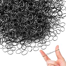 Transparent Hair Bobbles Mini Small Hair Bobbles Elastic Hair Scrunchies × 300 Pieces for Children's Hair, Wedding Hairstyle and More (Black)
