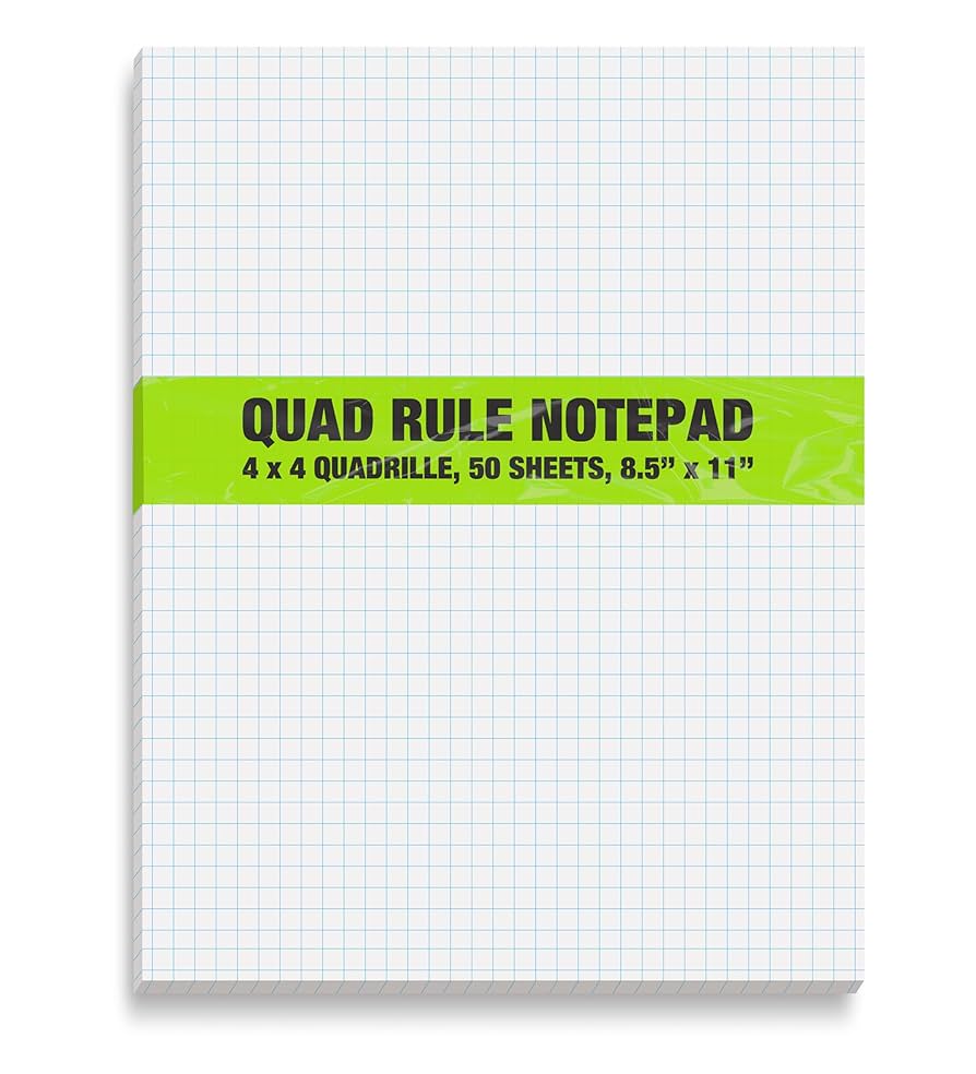 amazon-com-better-office-products-graph-paper-pad-8-5-x-11-50-sheets-double-sided-white-4x4-blue-quad-rule-easy-tear-grid-paper-graph-paper-office-products for 8 5 X 11 Graph Paper Printable Pdf Free Download Amazon.com : Better Office Products Graph Paper Pad, 8.5