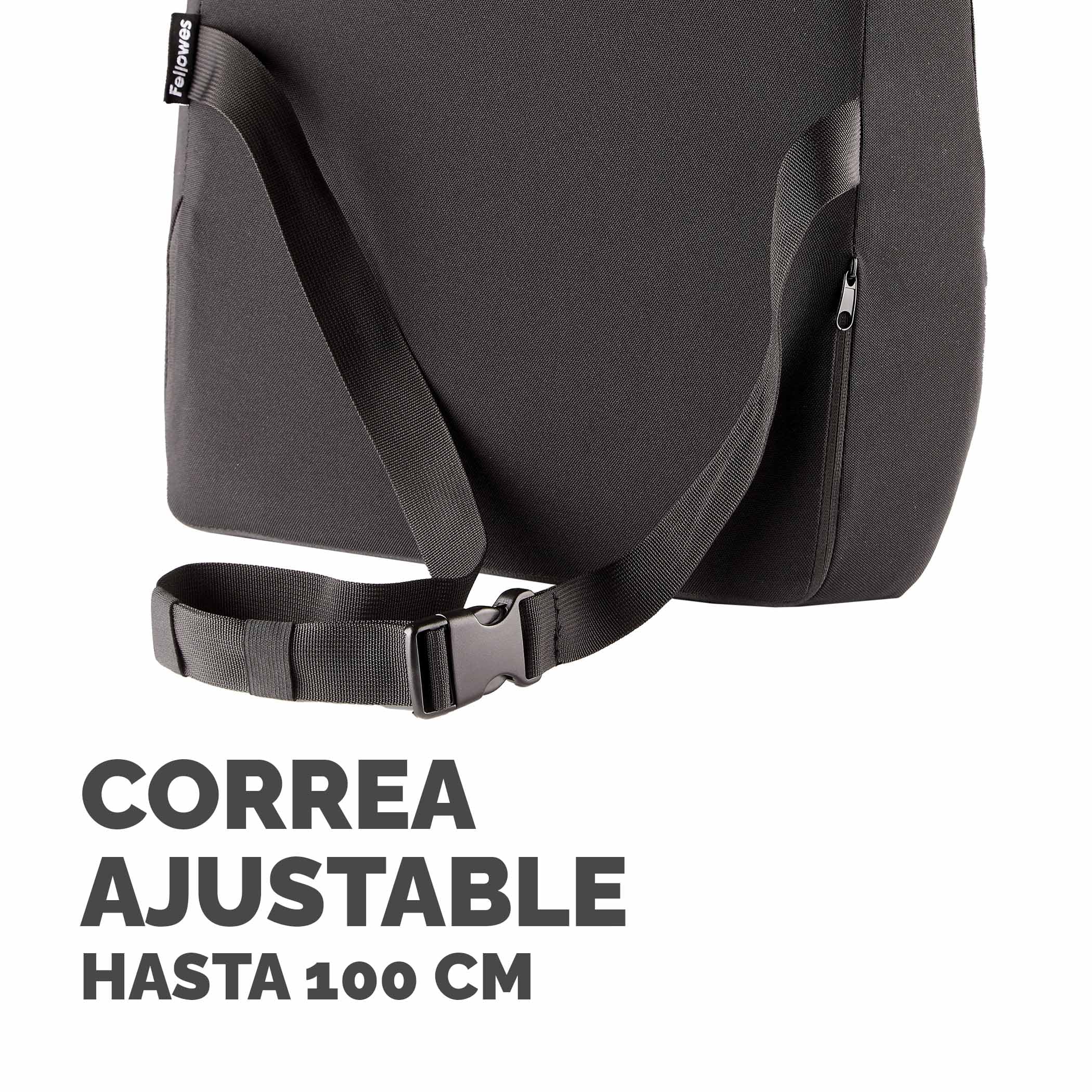 Fellowes Respaldo Comfort Breyta - Soporte ergonómico, Ajustable, portátil, ecológico, con asa y 5 años de garantía. Ideal para Oficina y hogar.