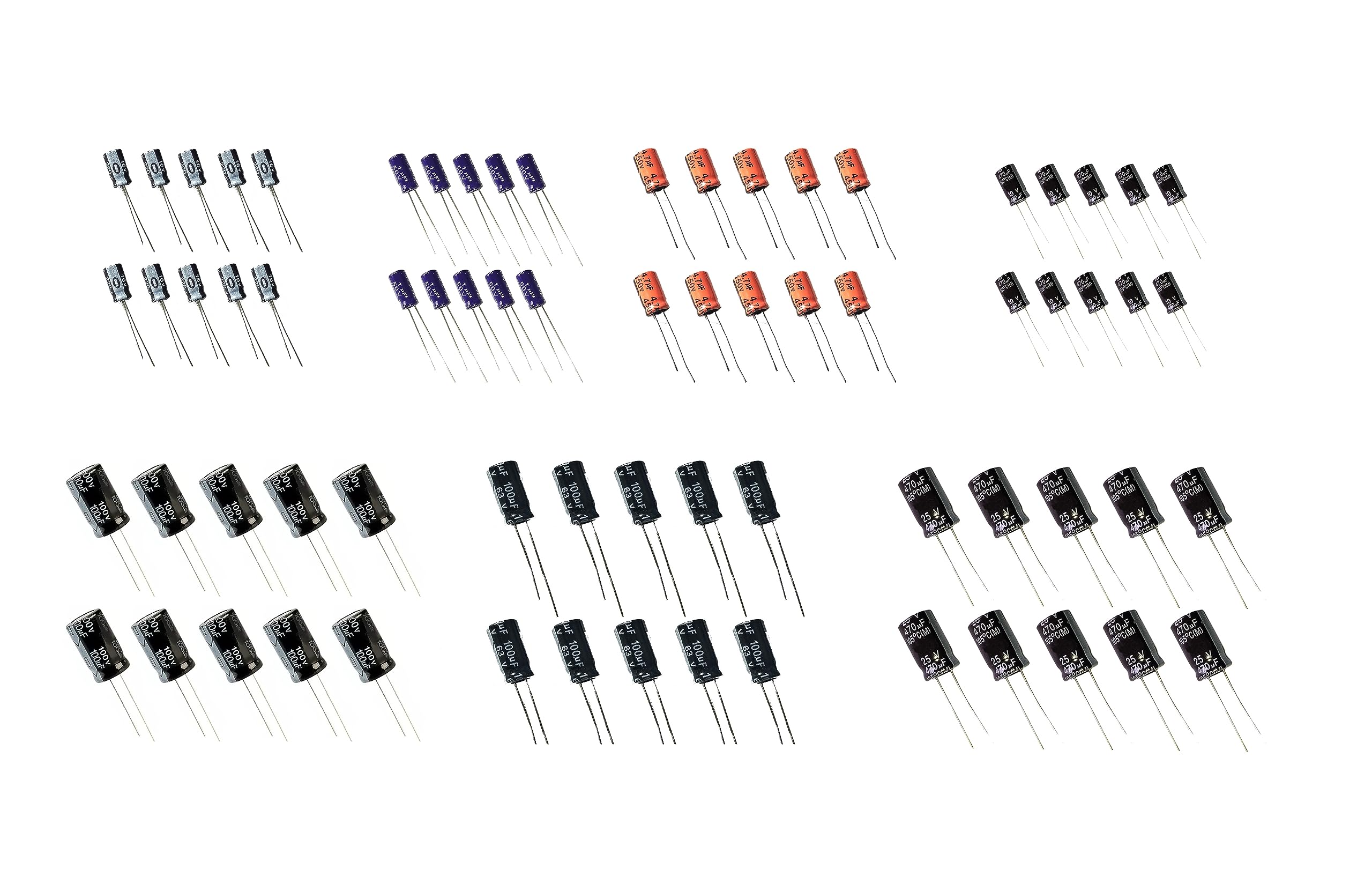 Steko (Pack of 70 Pieces) 10 Pieces Each of 7 Types Electrolytic Capacitors | Electronic Component | Hobby Kit | Electronic Circuit Repair | DIY Science Projects (B0BBLHY3S8) Amazon Price History, Amazon Price Tracker