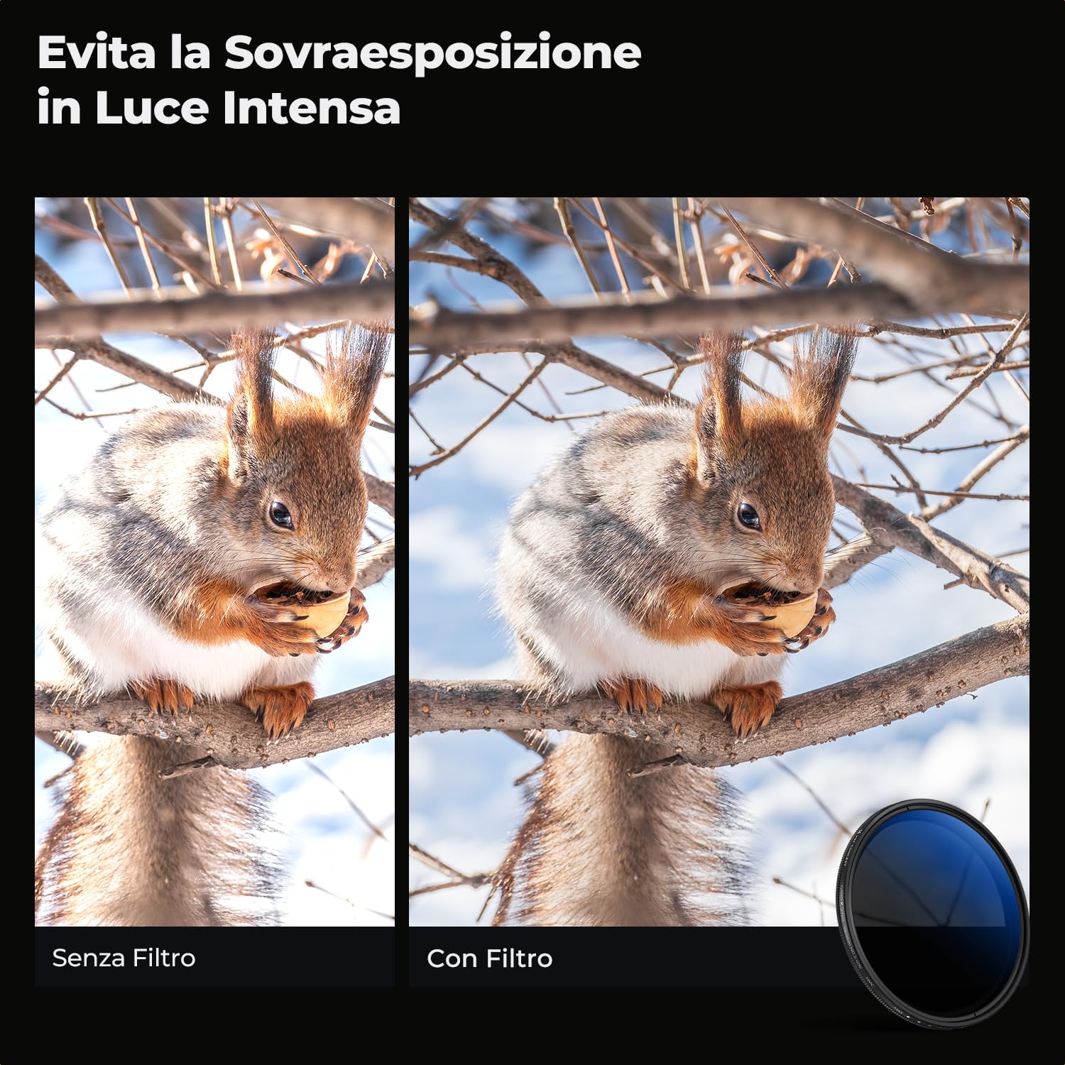K&F Concept Nano-K 67mm Filtro Variabile ND2-400 (1-9 stop) in Vetro Ottico con Nano-Rivestimento a 18 Strati per Obiettivi 67mm