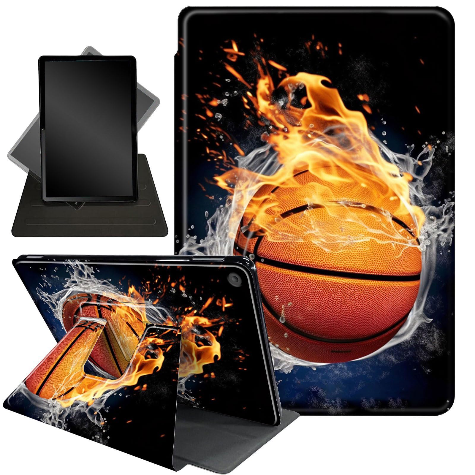 for Amazon Fire HD 10 Tablet (2017 and 2019 Releases,with 7th and 9th Generations) Case,360 Degree Rotating Stand Smart Protective Cover Case,for New