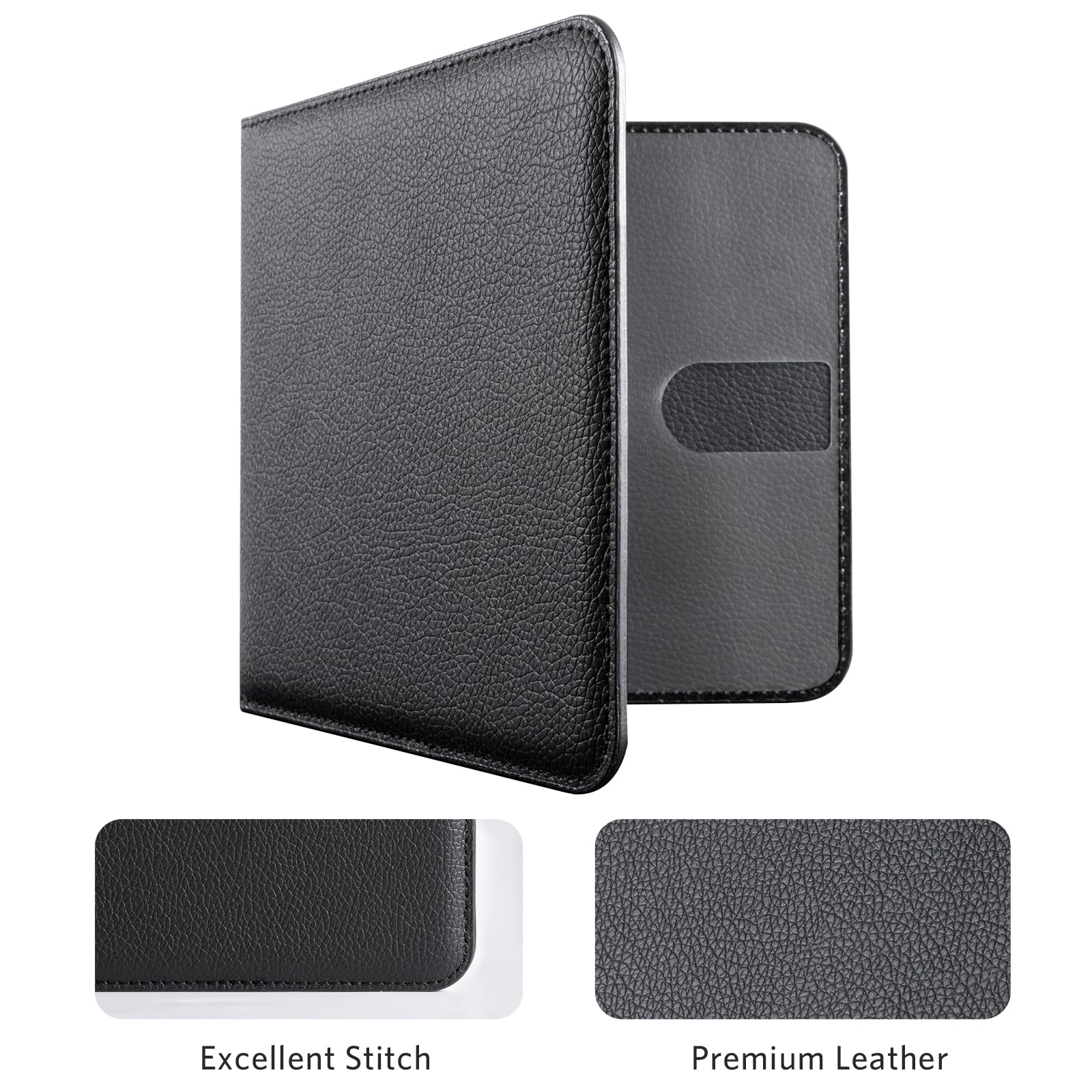 CoBak Car Registration and Insurance Holder - Men and Women Small Lightweight Vehicle Glove Box Car Organizer, Auto Truck Comparment Accessories Case for Essential Document, Driver License (Black)