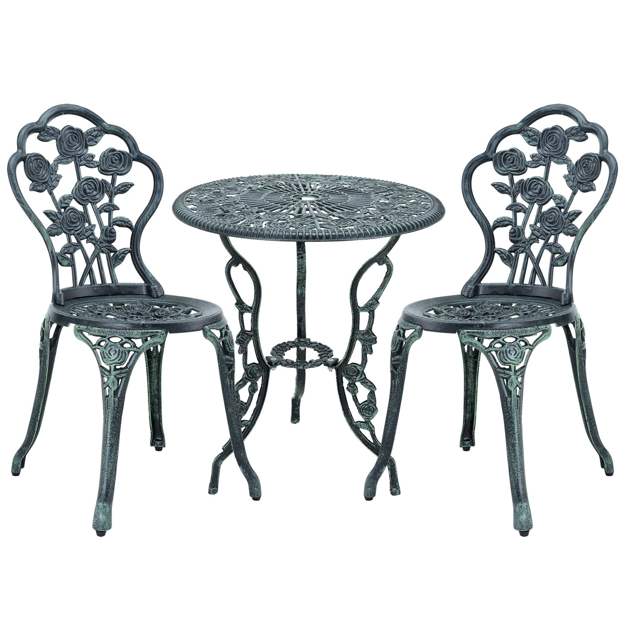 3-teilige Abdeckung Für Terrassen-Bistro-Set – Wasserdicht, Mit Kordel & Gurten