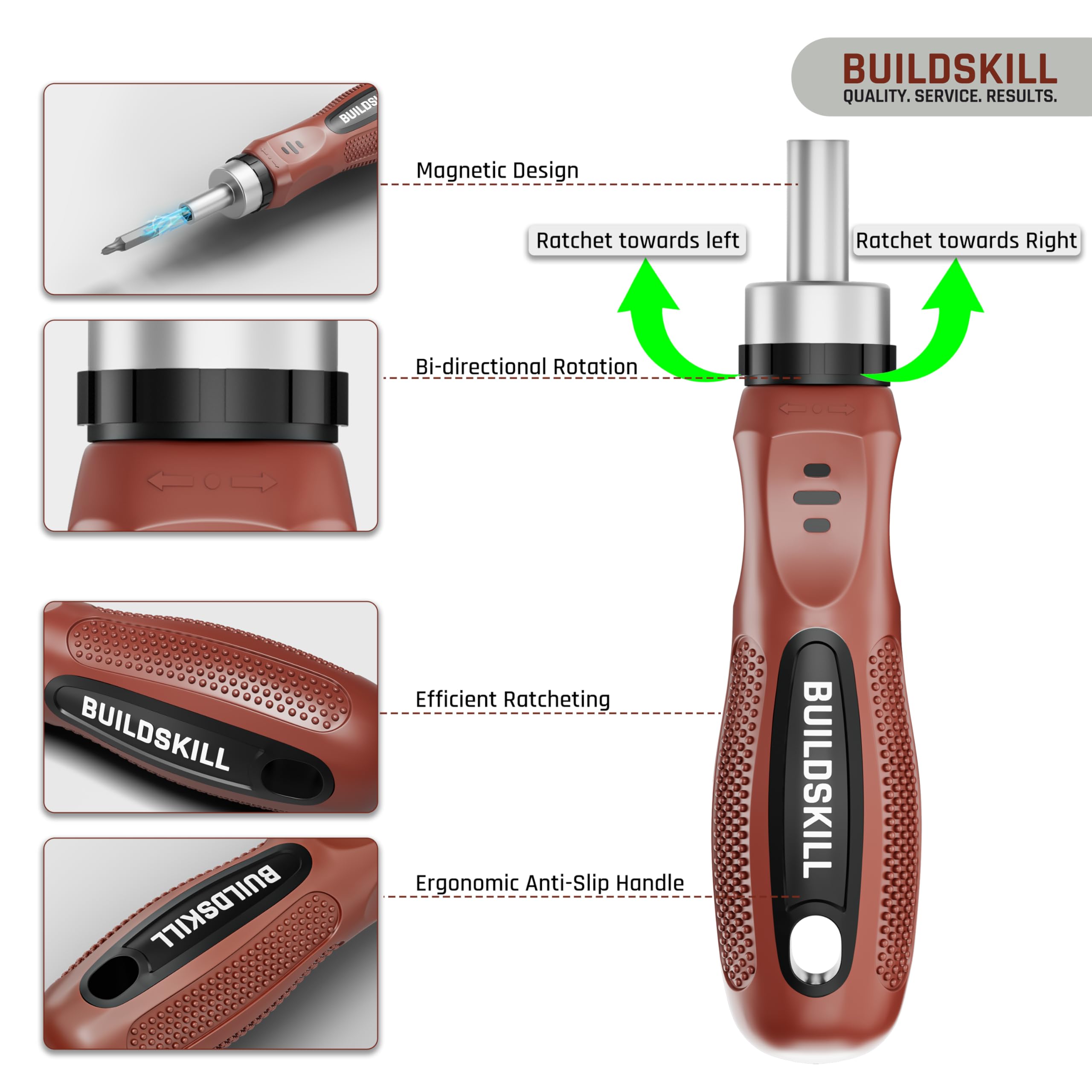 BUILDSKILL 101 Piece Ratchet Screwdriver Kit - Repair Tools -4 BUILDSKILL 101 Piece Ratchet Screwdriver Kit - Repair Tools -4