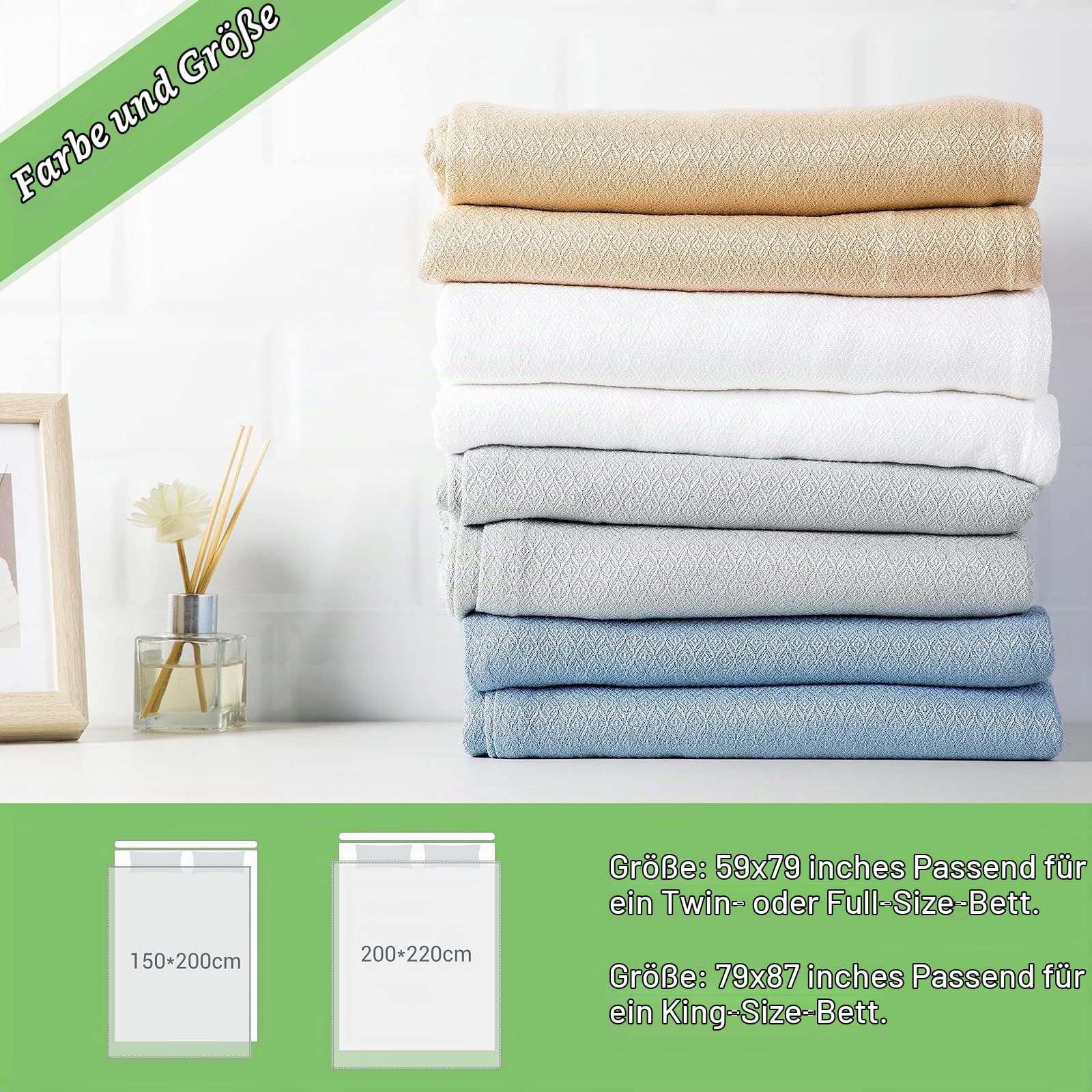 Luxear Bambusfaser Kühldecke, 200 x 220cm Kuscheldecke Selbstkühlend Arc-Chill Sommerdecke mit Q-Max 0,34 Kühlfasern aus 100% natürliche Bambus Tagesdecke Weiche Wohndecke Sofadecke Babydecke- Grau