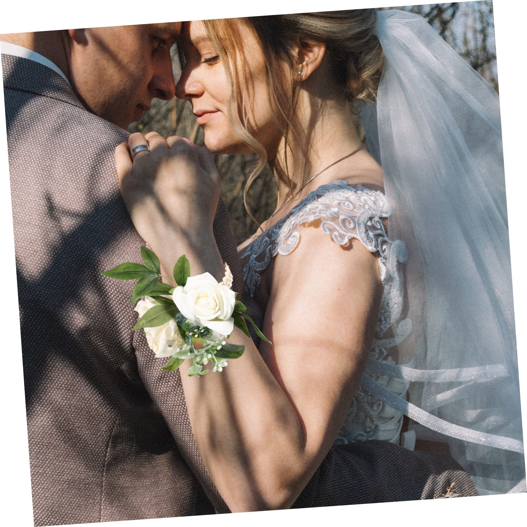 Alipis 5 Pz fiore del polso matrimonio per la sposa abito elegant decorazioni matrimonio braccialetto fiore damigella d'onore decorazione del della mano della sposa panno di seta