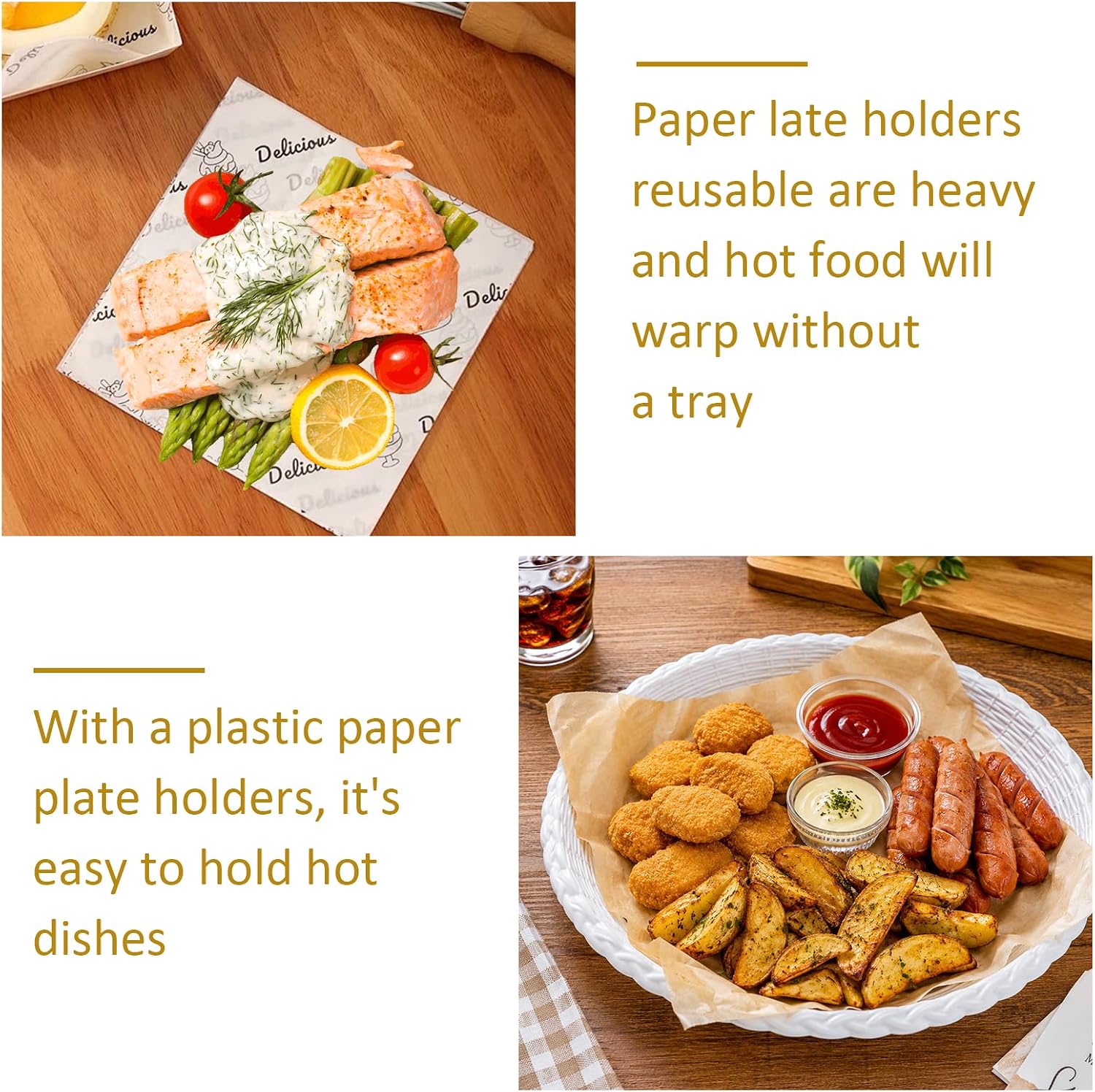 32 Pcs Paper Plate Holders, 10 inch, White Plastic