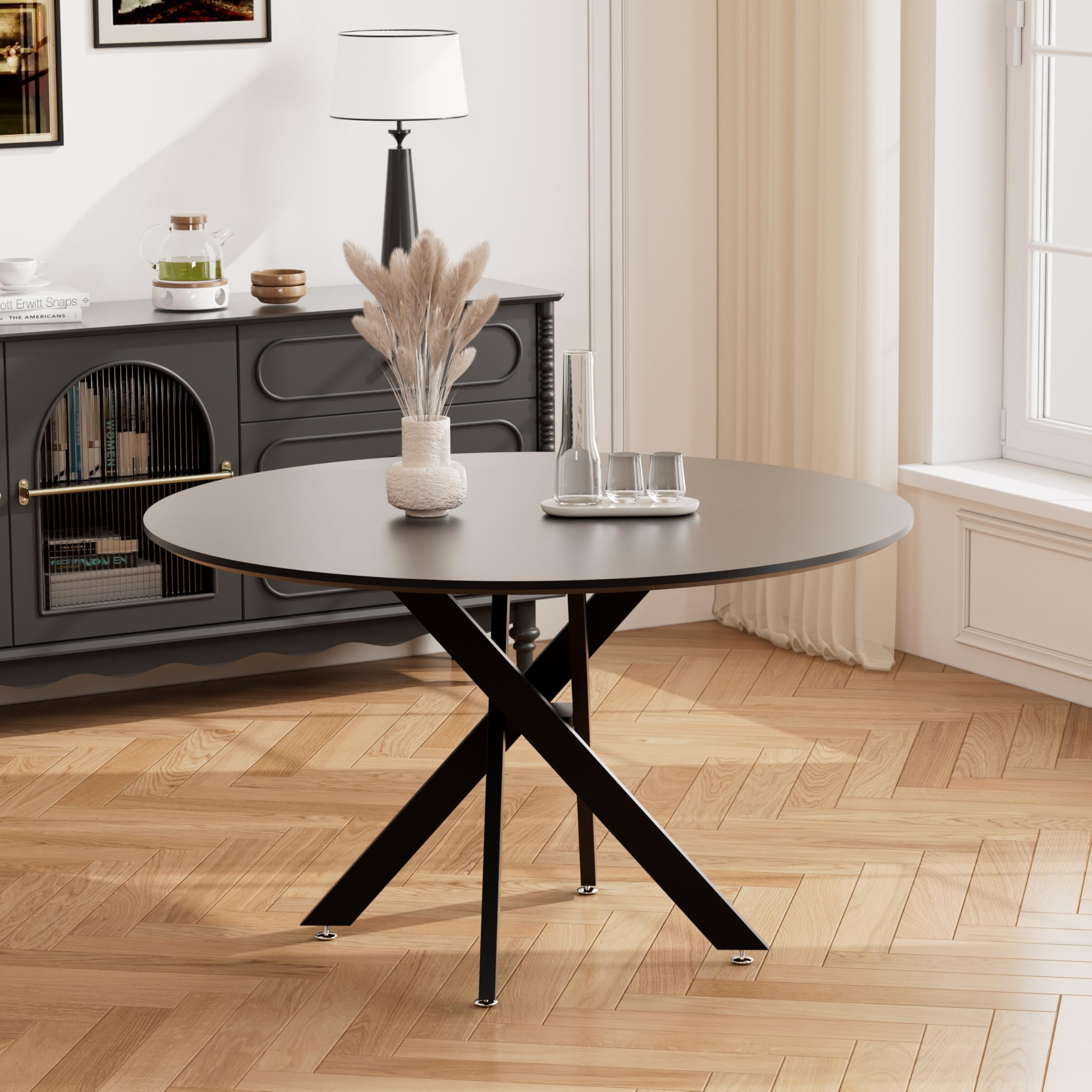 Amazon.com - RGZ 42" Round Dining Table for 2-4, Modern Wooden Circle ...