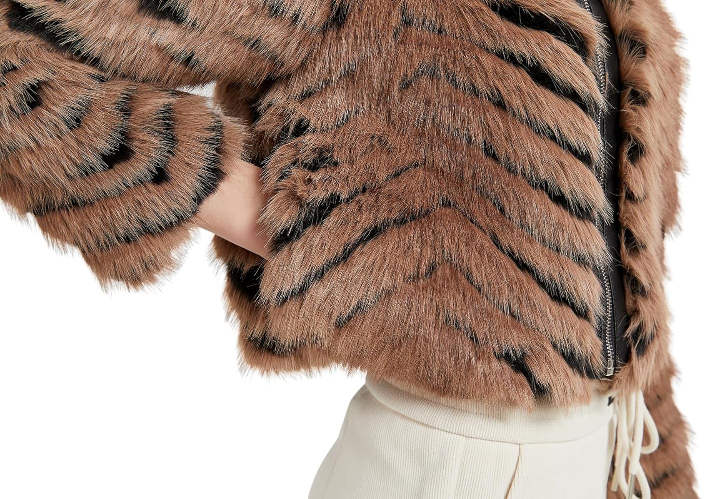 ジャケット・アウター GUAGLIANONE leather leopard zip jacket