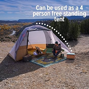 新品未開封Kelty cabooseキャンプテント ベージュ 蚊も防ぐタープ、新作カーサイドテントに2人用シュラフも？常識