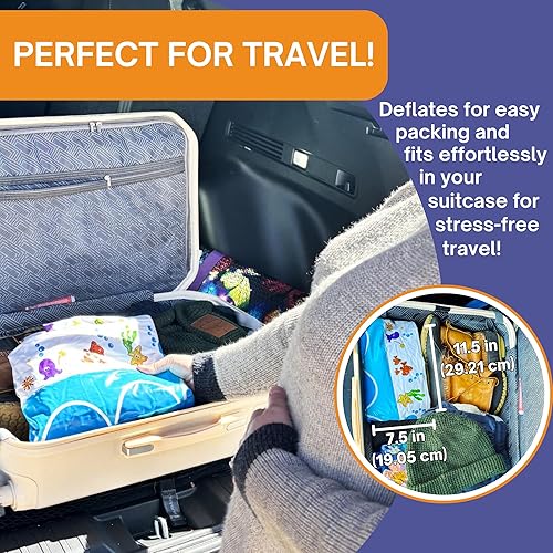 Miniatura 7 de Bañera inflable Mommys Helper colección de ranitas blanco y verde 6 a 18 meses