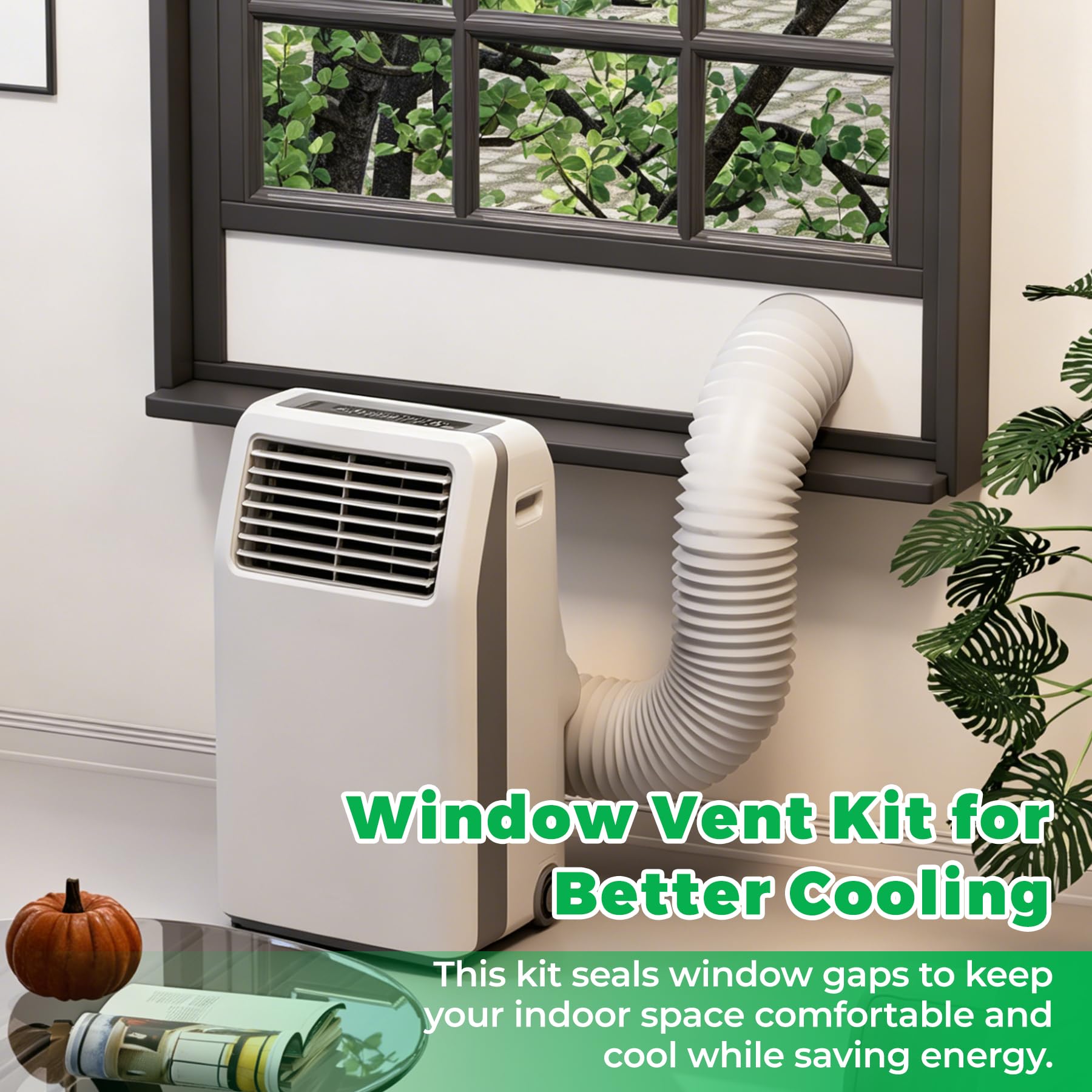 Forestchill Tragbare Klimaanlage Fensterdichtungsplatten Kit für 15 cm Durchmesser Abluftschlauch Universal AC Vent Kit für Schiebefenster und hängende Fenster