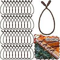 Vista 13 de Zhengmy 20 lazos de guirnalda de Navidad extra largos de 25 pulgadas, lazos decorativos de Navidad para barandilla, reutilizables, flexibles