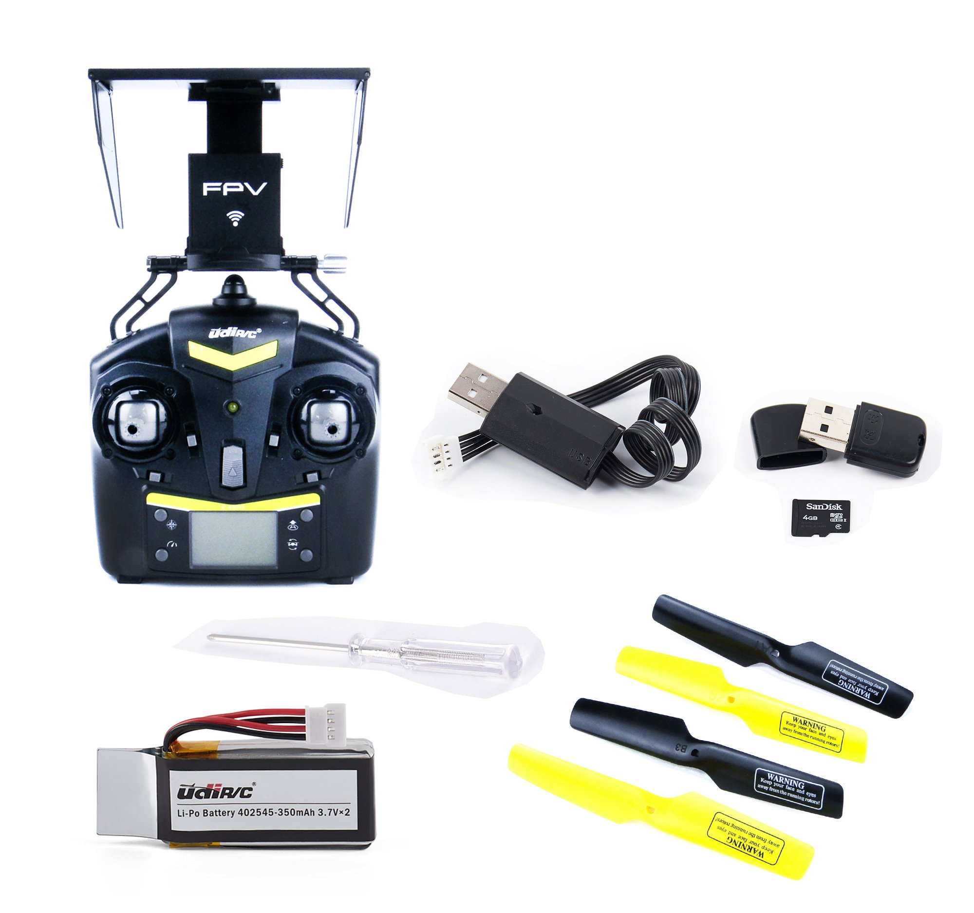 UDI U818A Drone 2MP WiFi FPV Fotocamera 2.4GHz Quadricottero Versione 2018 con modalità di mantenimento altitudine, modalità di ritorno Headless Mode, avviso di livello batteria, pianificazione delle