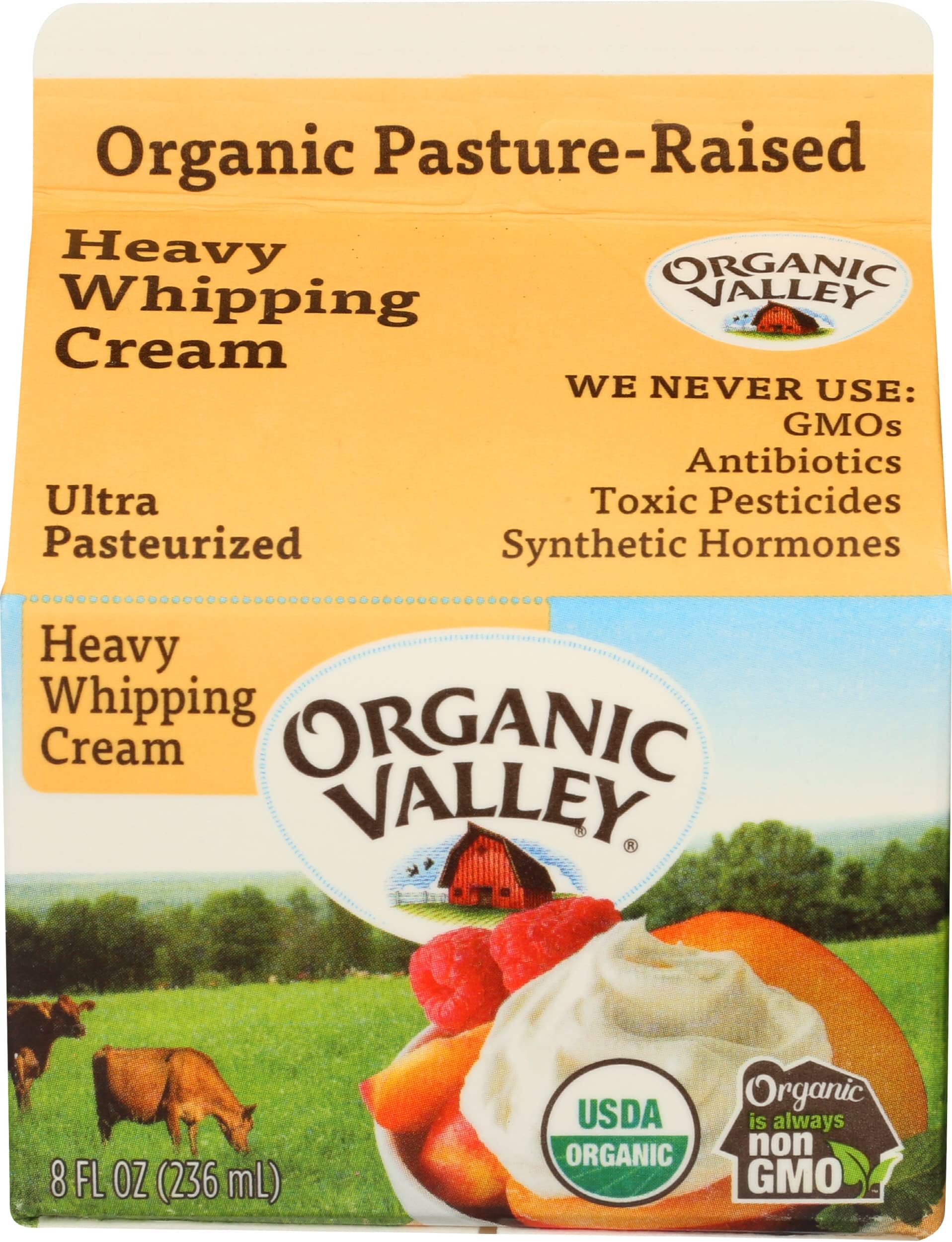 Organic Valley Heavy Whipping Cream, 8 Ounce