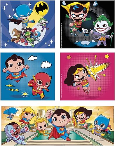 Miniatura 2 de Clementoni - 20272 - Rompecabezas Supercolor 10 en 1 Dc Comics (3x18, 4x30, 2x48 y 1x60 piezas) - Rompecabezas para niños de 4 años