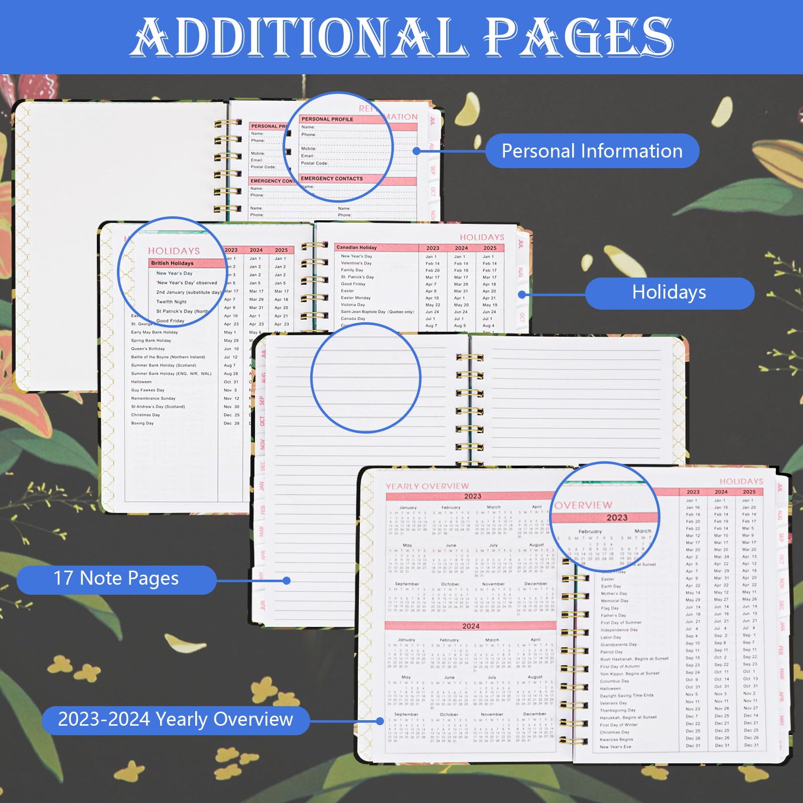 Evelay Diario Accademico 2023-2024 A5 Con Copertina Rigida - Foto 3