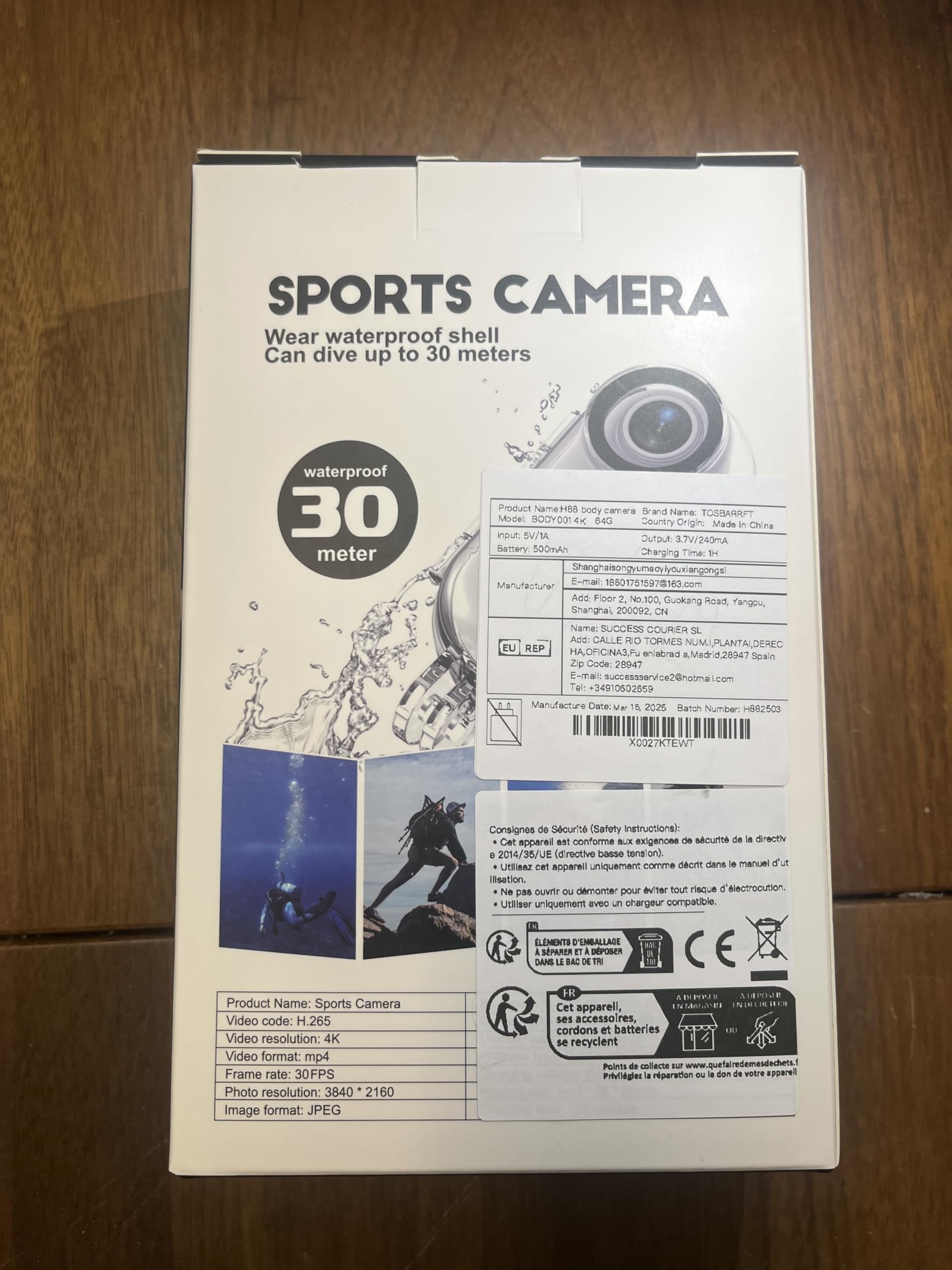 Caméra corporelle 4K POV Pro, caméra Portable avec Clip Rotatif 360° et Clip magnétique, Enregistrement 120 Minutes, idéale pour conférences, Voyages et promenades (128G)