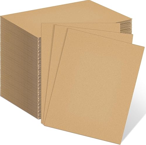 Miniatura 14 de Henoyso Paquete de 110 hojas de 11 x 8.5 pulgadas de cartón corrugado, hojas de cartón planas, insertos de embalaje, insertos cuadrados planos