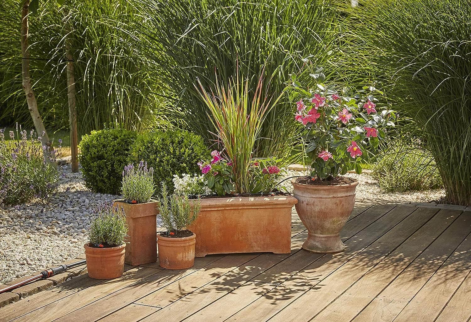 sarcia.eu Ensemble d'irrigation de Base pour Plantes en Pot Compatible avec Gardena