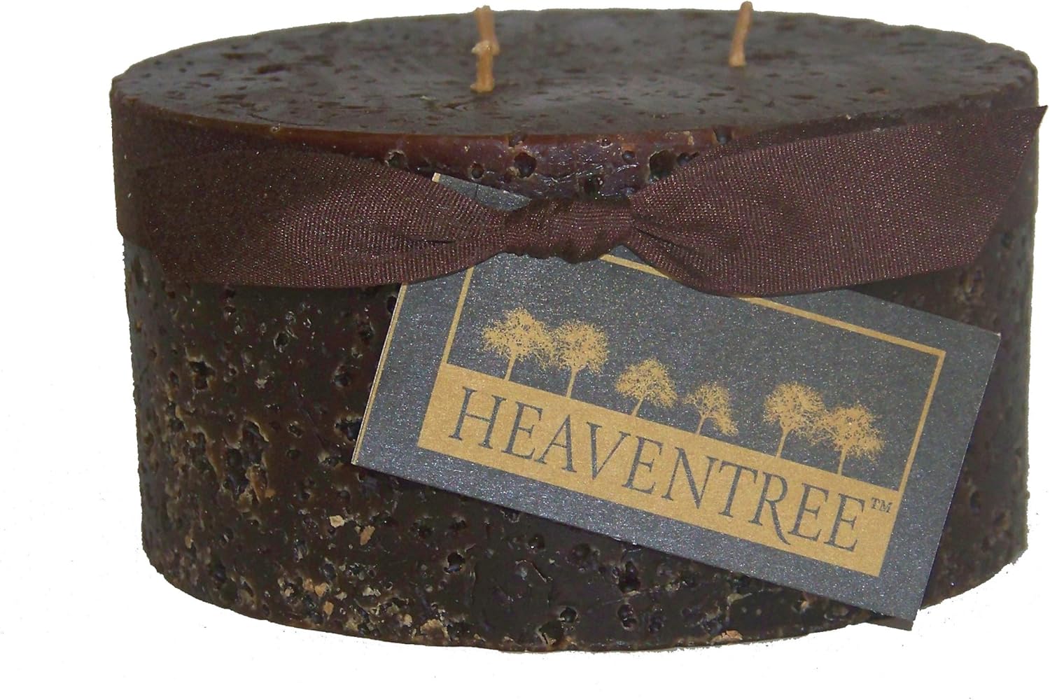 Heaventree Textured 6by3Inch Pillar Candle, Chocolate Amazon.ca Home