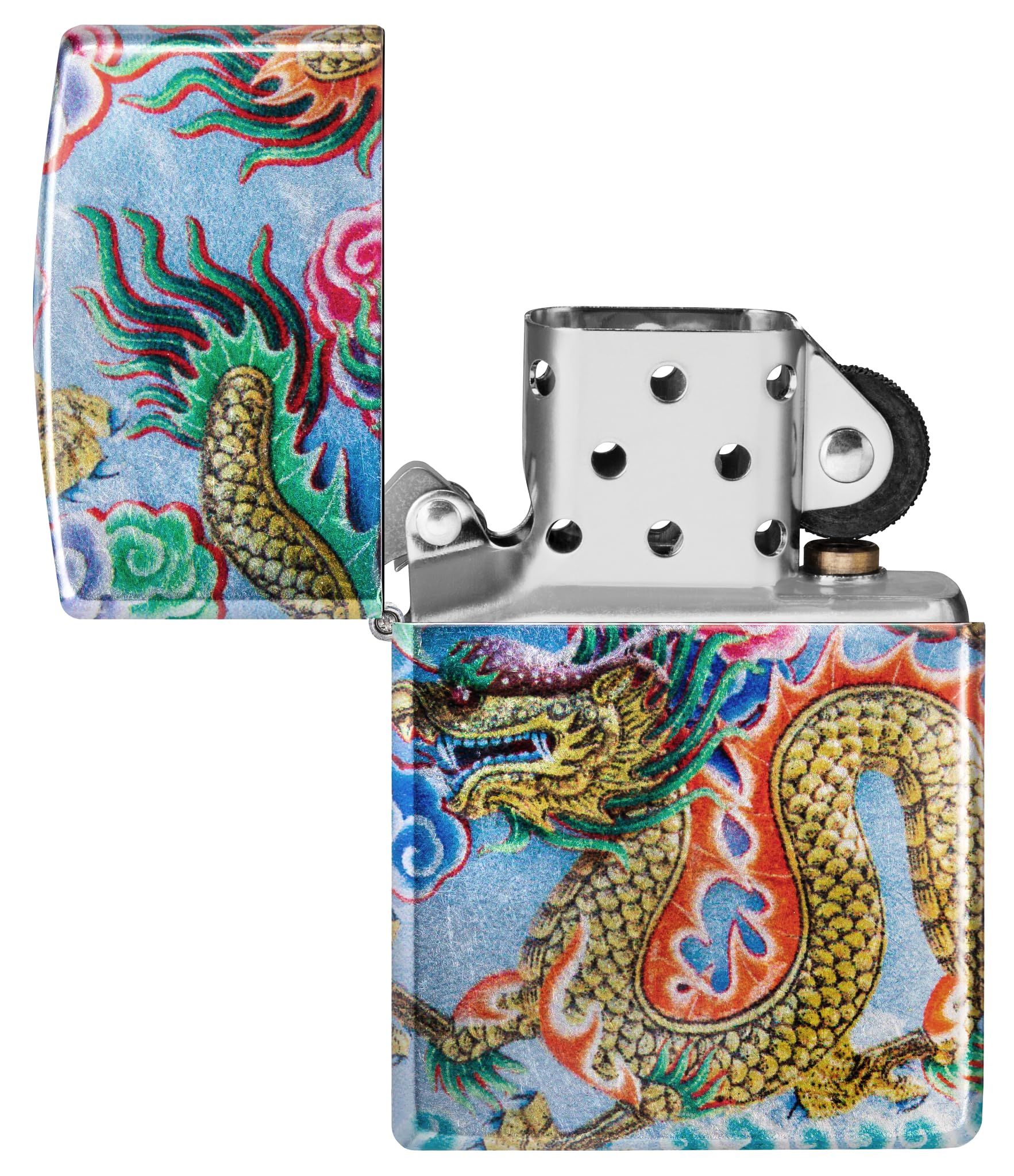 Zippo Benzin-Feuerzeug Color Dragon Design 60006581, unbefüllt