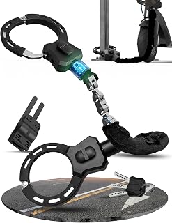 MIVELO E-Scooter Schloss mit Gliederkette extra sicher - inkl. Halterung | Handschellenschloss für Elektroroller I Fahrradschloss hohe Sicherheit I Schloss für E-Roller mit 2x Schlüsseln