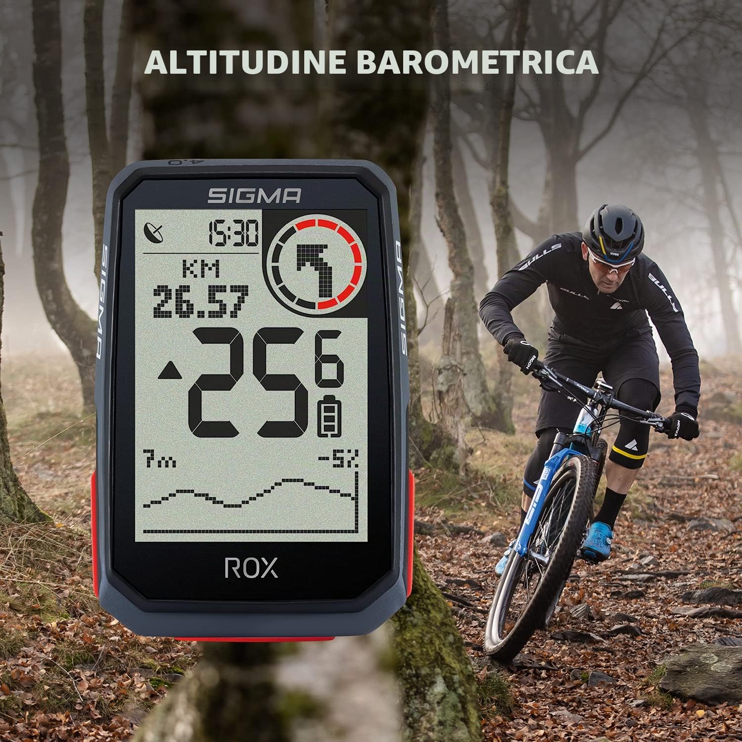 SIGMA ROX 4.0 Black | Computer da bici senza fili con navigatore GPS e supporto incluso | Navigatore GPS per escursioni all'aperto con altimetro