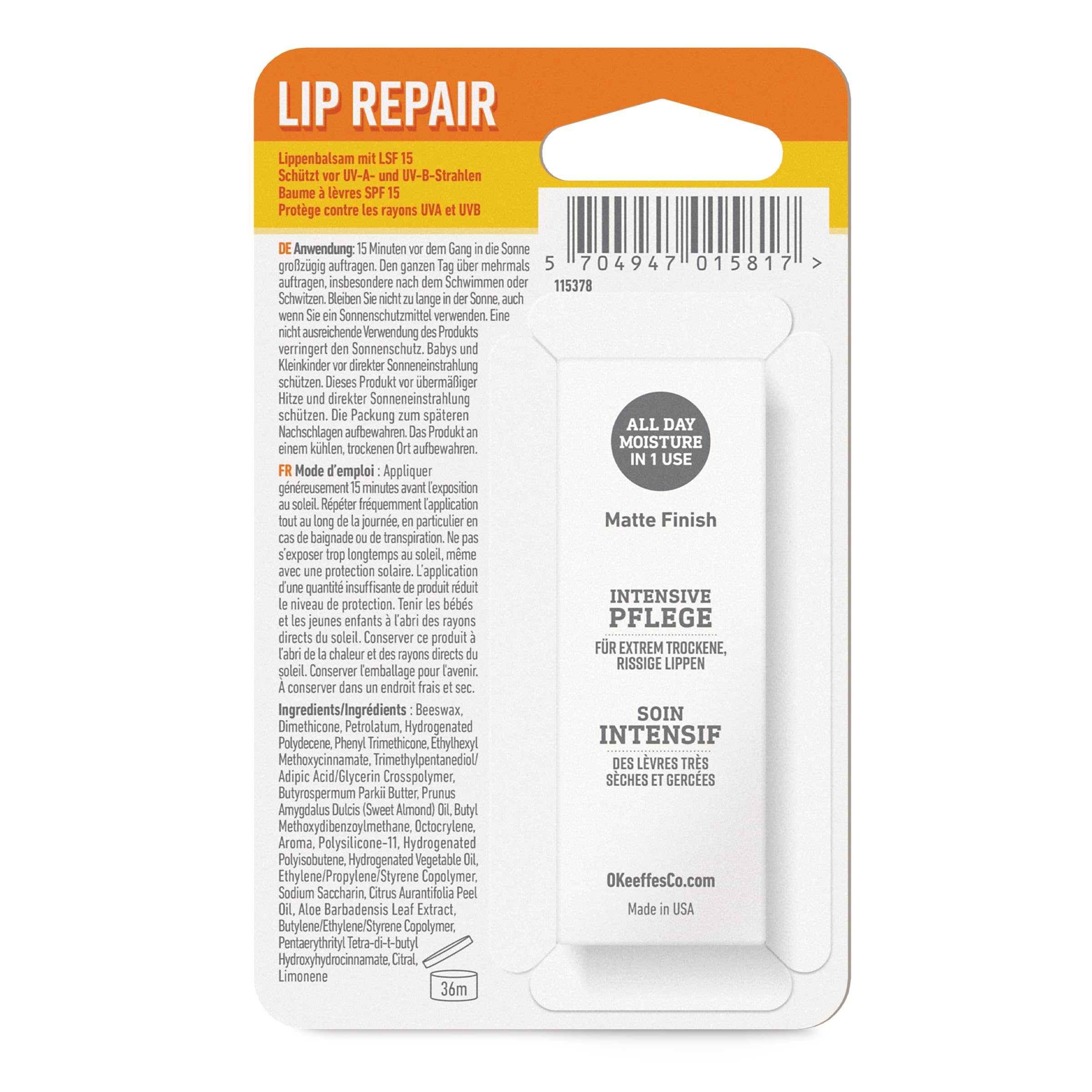 O'Keeffe's Lip Repair & Protect LSF15 balsam do ust 4,2 g