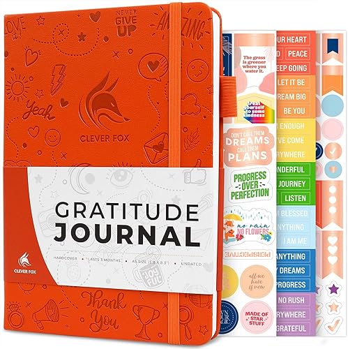 Clever Fox - Diario de gratitud. Diario de felicidad, positividad y afirmación para mujeres y hombres. Cuaderno inspirador para una mente positiva y