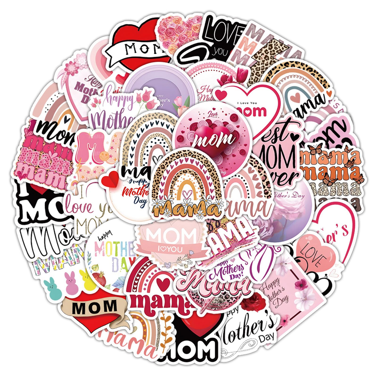 Amazon.com: Kechup Happy Mother's Day Stickers for Mom Women 50Pcs