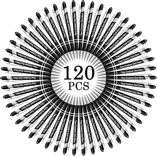 Vista 73 de Aolun Bolígrafo personalizado, bolígrafo grabado personalizado con lápiz capacitivo, metal suave al tacto, introduce el nombre, logotipo o mensaje