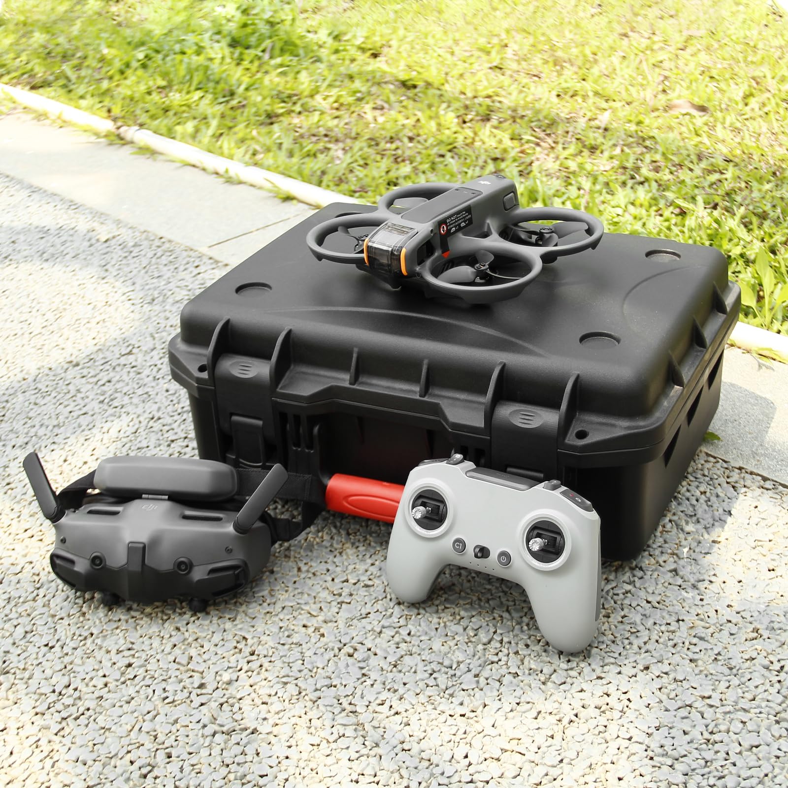 FPVtosky Avata 2 Koffer, wasserdichte Tragetasche für DJI Avata 2 Drohne/Fly More Combo, Passend für DJI Goggles 3, RC Motion 3 & FPV Remote Controller 3 Zubehör[CASE ONLY]