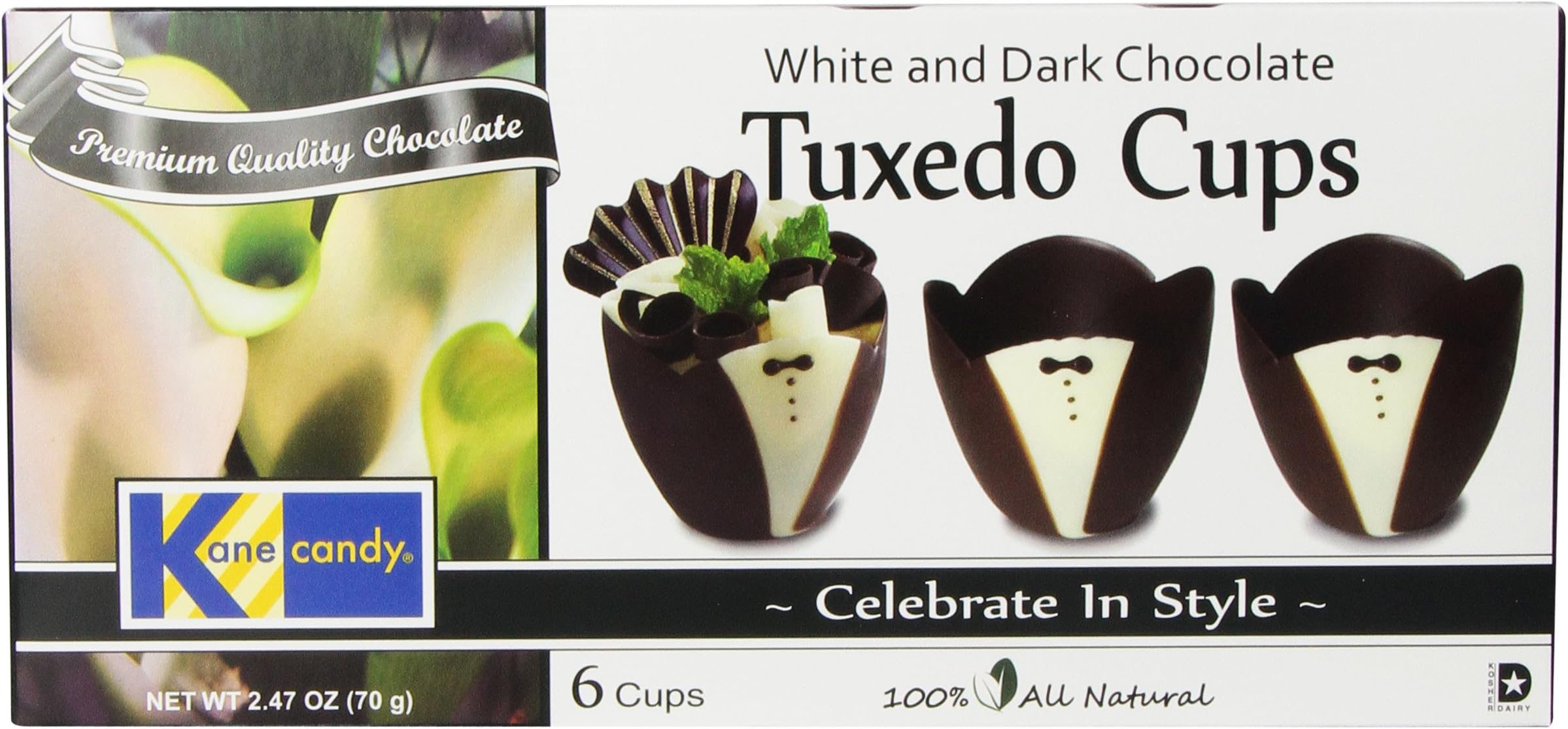 Kane Candy Chocolate, Tuxedo, 2.47-Ounce Cups