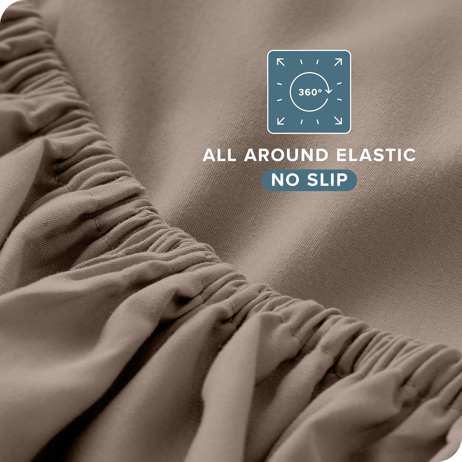 Bare Home King Sheet Set - Luxury 1800 Ultra-Soft Microfiber King Bed Sheets - Double Brushed - Deep Pockets - Easy Fit - 4 Piece Set - Bedding Sheets & Pillowcases (King, Taupe) - Image 6