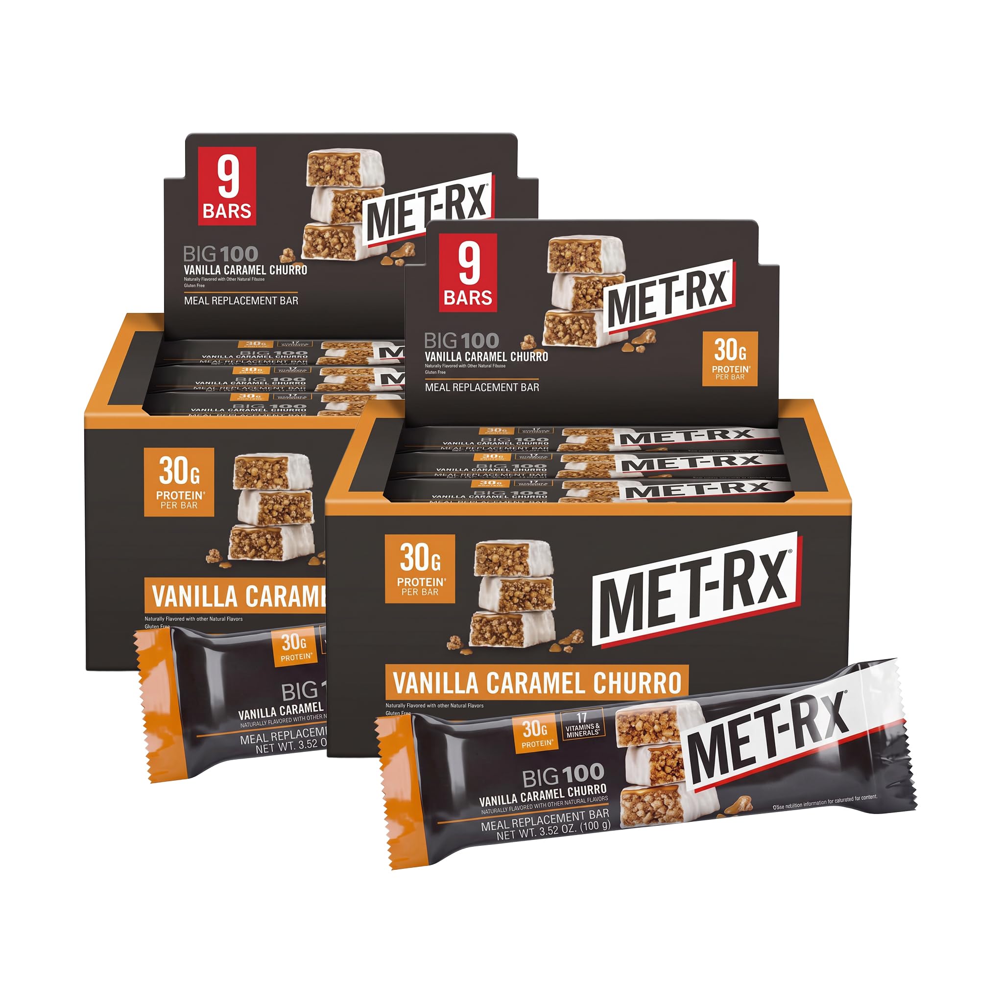 MET-Rx Big 100 Colossal Protein Bars, Healthy Meal Replacement Snack, Variety Pack, 3.52 oz bars, 9 Count (Pack of 3) — Amazon image 7
