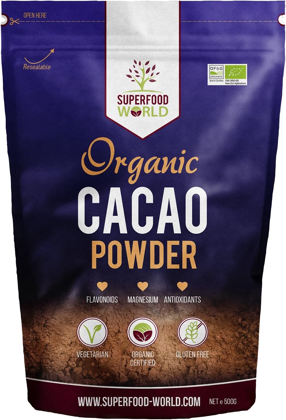 Some Reservation Organic Peruvian Raw Cacao Powder Cocoa 500g Naturea Premium