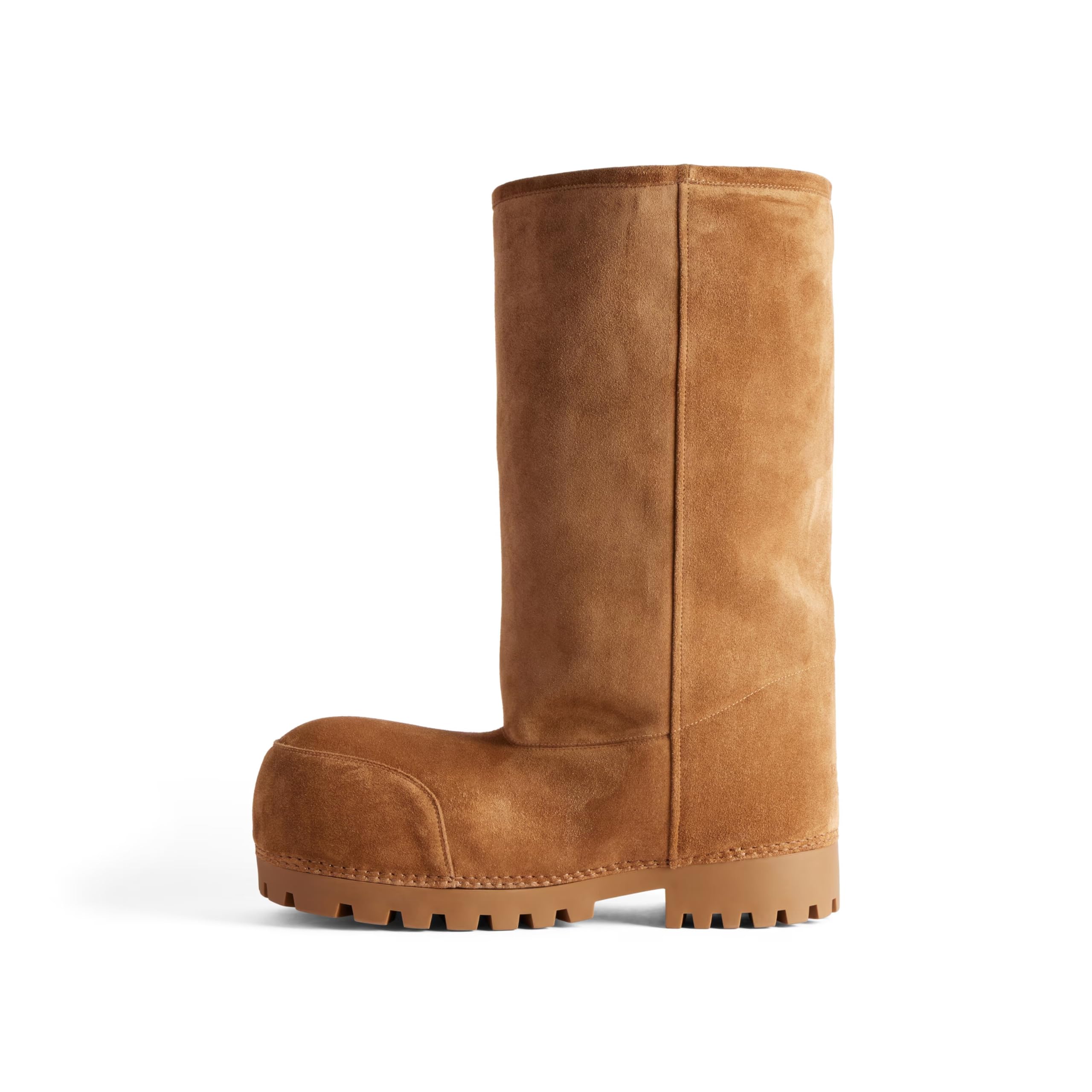 Womens Platform Snow Boots Suede Fur Hippy Mid Calf Winter Boots Classic Slip On Comfortable High Boots Chunky
