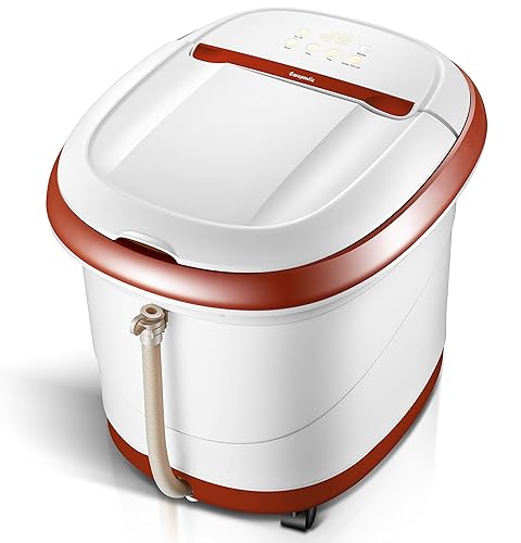 Carepeutic - Masajeador de pies y piernas con chorro de agua oxiactivado color marrón y blanco 16 libras