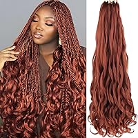 Vista 31 de COOKOO Cabello rizado francés de 10 pulgadas, prerizado, paquete de 9 rizos franceses, trenzas sueltas, cabello trenzado para trenzas de caja