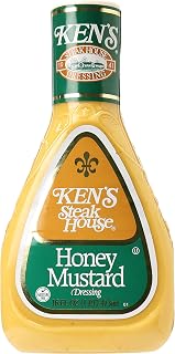 Ken's Steak House Honey Mustard Dressing 16 oz - Sweet Honey-Infused Salad Topper & Dip