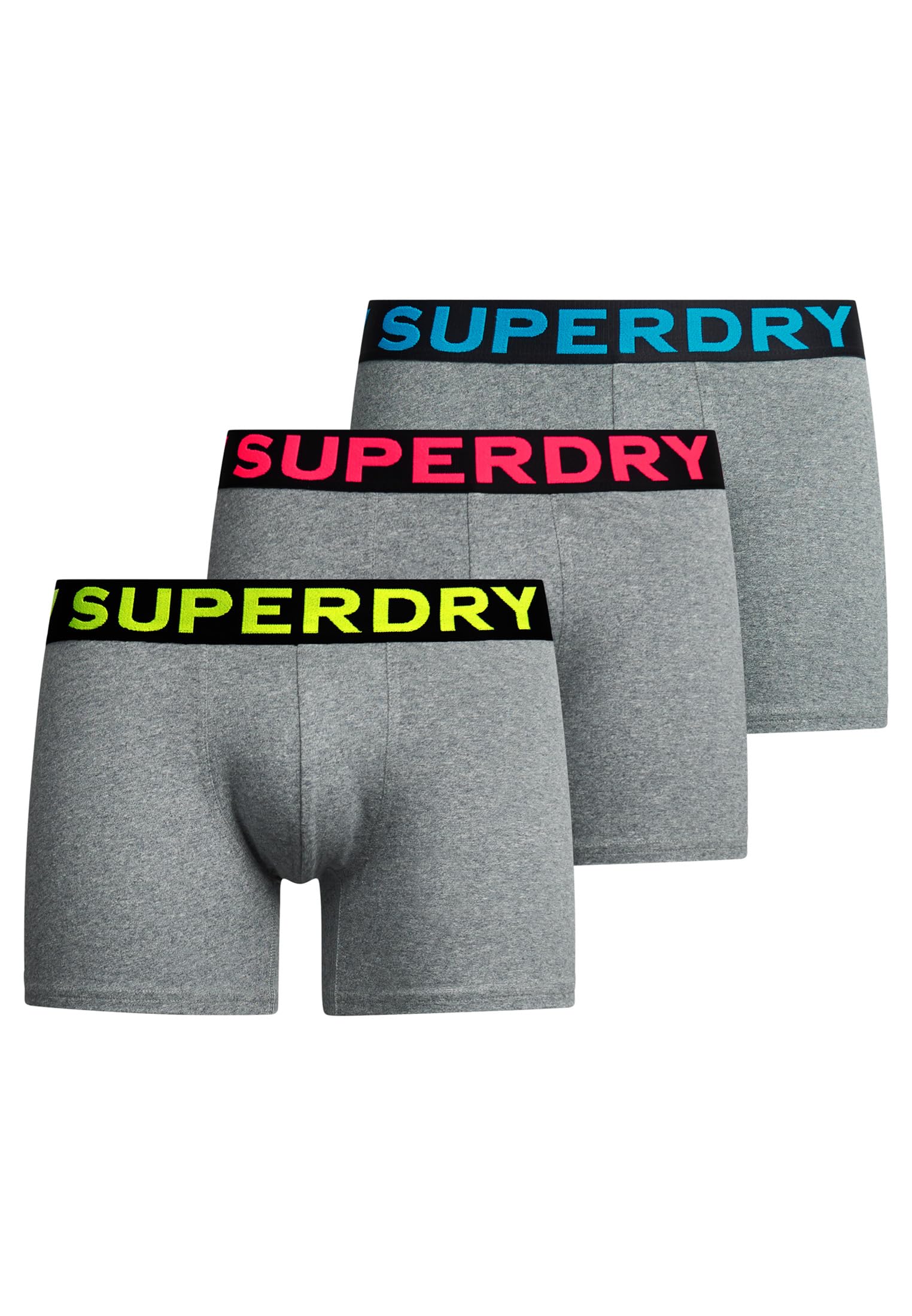 Superdry Men's Noos Grey Marl Boxer Triple Pack Boxer Shorts,